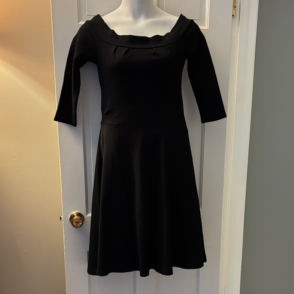 Elegant Black Long Sleeve Dress, Betty Page from Unique Vintage XL!!!